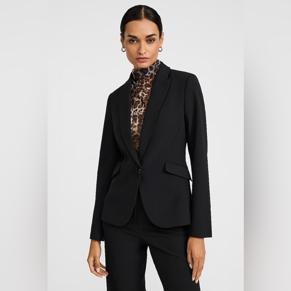 Express Jackets & Blazers - Express The Editor Studio Stretch One Button Black Women's Blazer Size 10